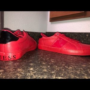 Guess Red Bottom Low Tops